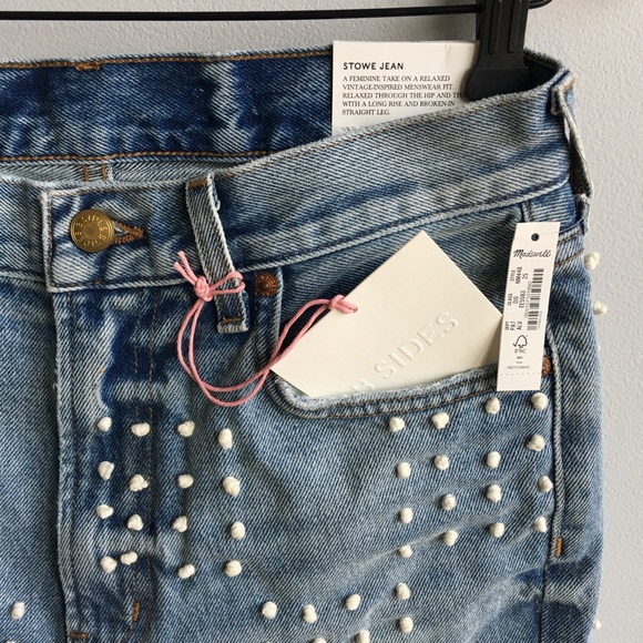 NWT. B sides Stowe Jean Allen Lt. Vintage French Knot Hand Embroider - Picture 10 of 16